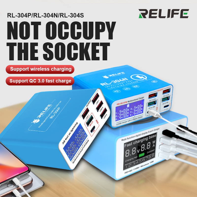 Screen Protector Cutter - RL-304S RL-304N RL-304P RELIFE 6 Port