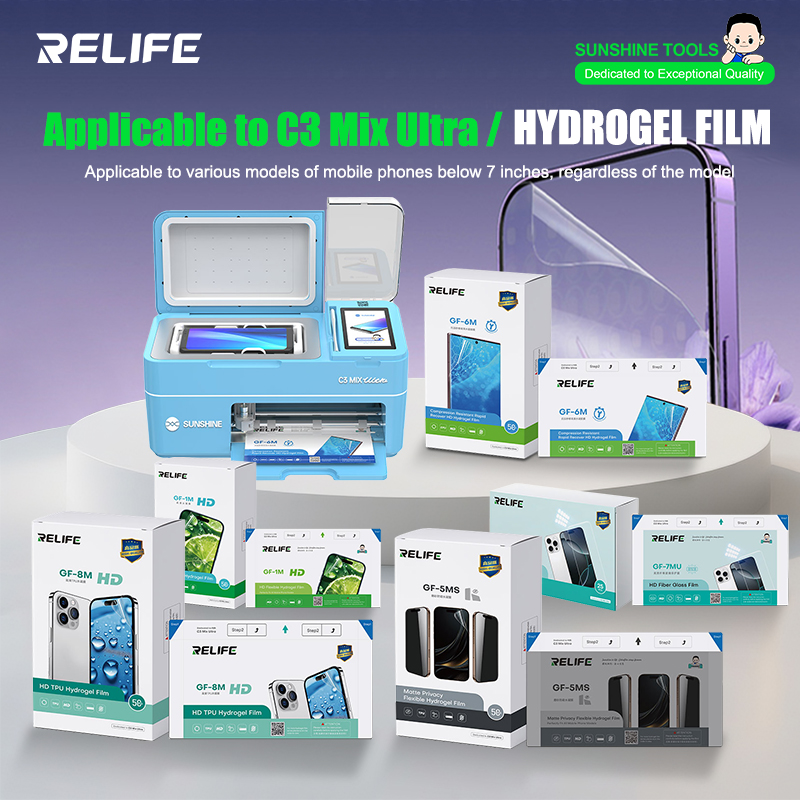 Screen Protector Cutter - RELIFE GF-1M GF-5MS HD TPH Hidrogel