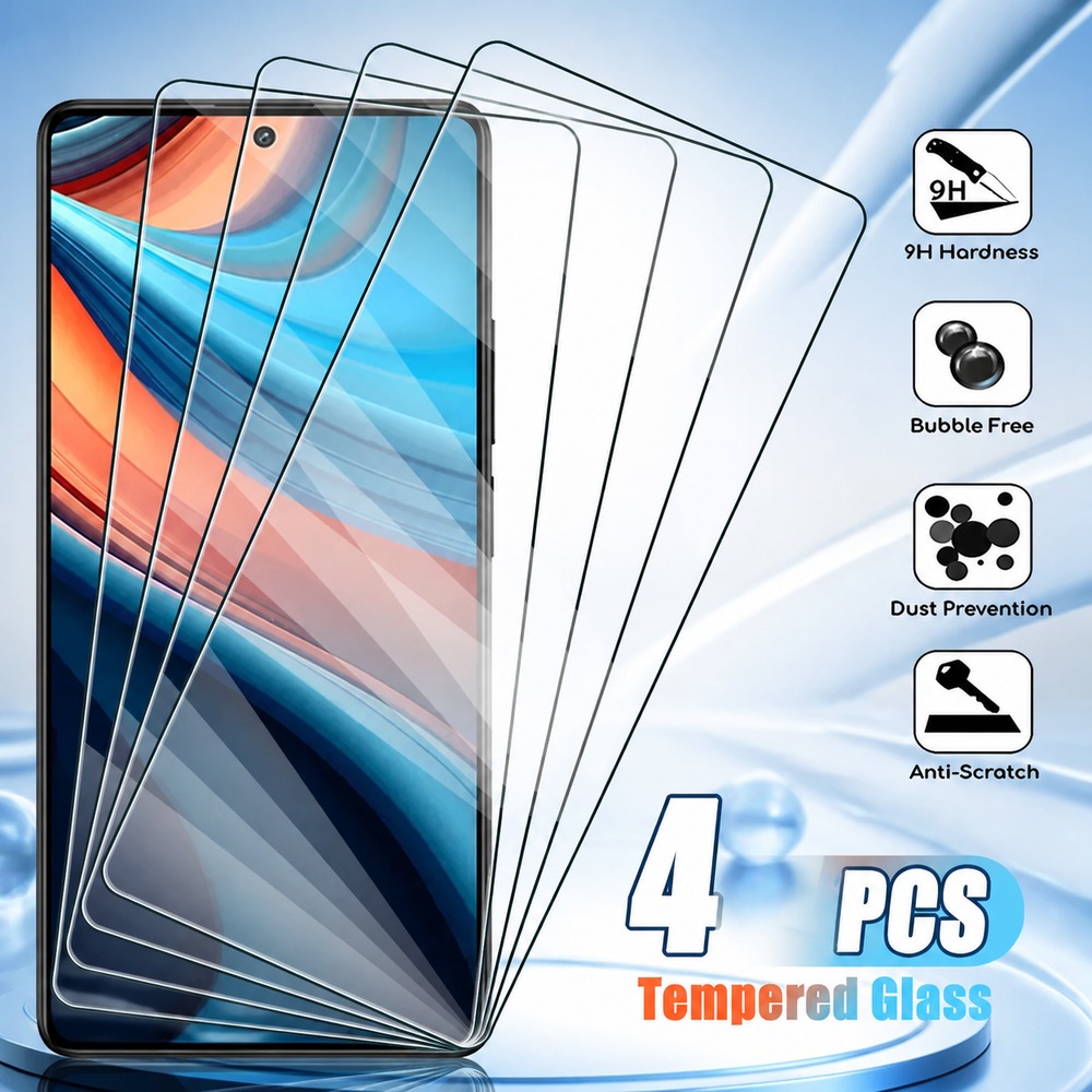 Realme C67 - 4 Buah Kaca Tempered Untuk Realme